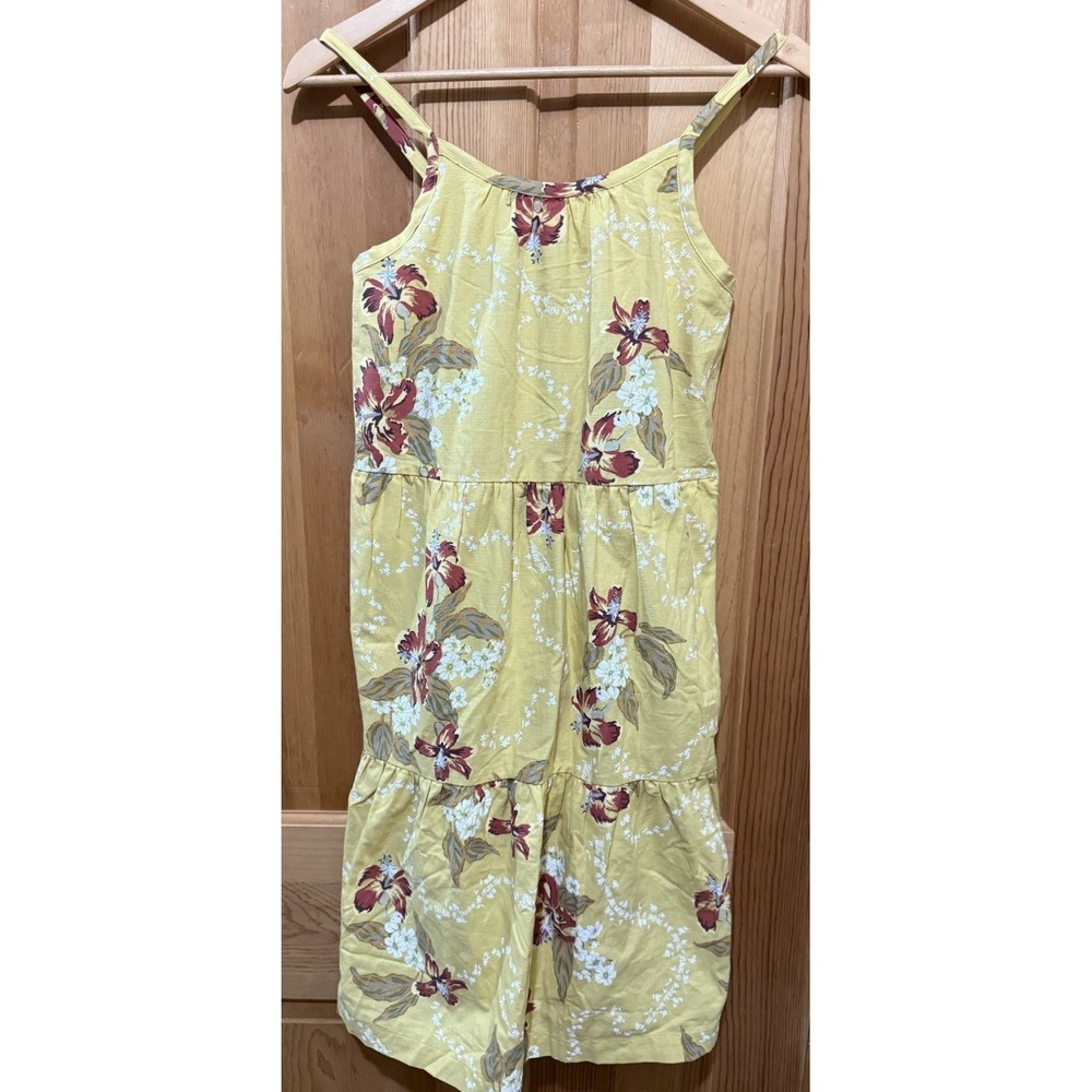 NWT PATAGONIA Girl's Pataloha Aloha Spirit Yellow‎ Hawaiian Dress sz XL (14)